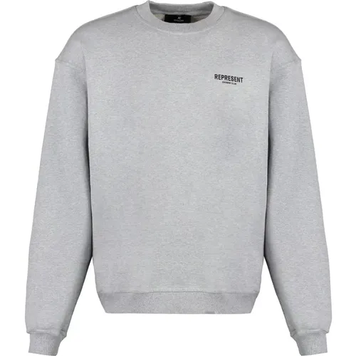 Baumwoll-Sweatshirt mit Logo , Herren, Größe: XL - REPRESENT - Modalova