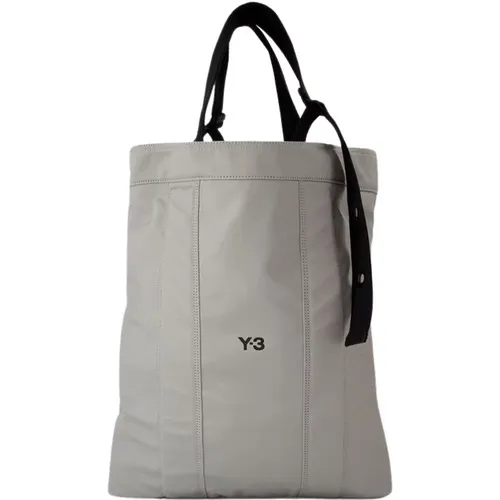 Grey Synthetic Tote Bag with Clasp , female, Sizes: ONE SIZE - Y-3 - Modalova