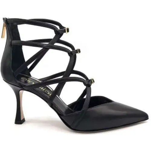 Leather Strappy Heels , female, Sizes: 3 UK, 7 UK, 5 UK - Ninalilou - Modalova