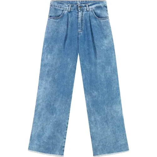 Canvas Denim Jeans mit Front-Darts , Damen, Größe: W29 - 8pm - Modalova
