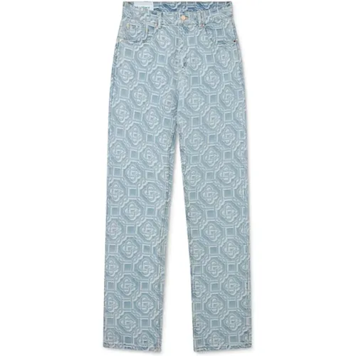 Monogramm Jacquard Jeans Blau - Casablanca - Modalova