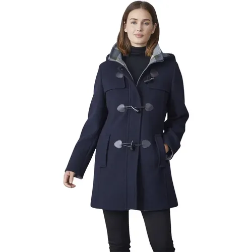 Modern Fit Navy Jacket with Hood , female, Sizes: S, 2XL, L, XL, 3XL, M - Junge - Modalova