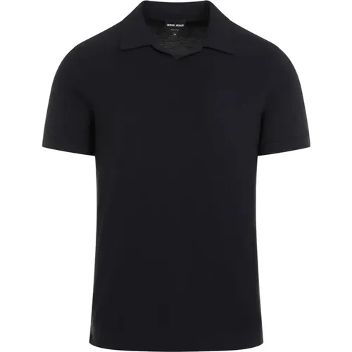 Navy Polo Shirt , male, Sizes: S, 2XL - Giorgio Armani - Modalova