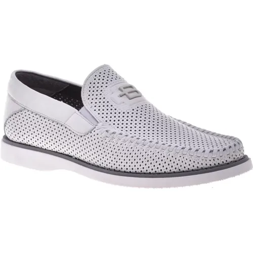 Loafer in perforated calfskin , Herren, Größe: 42 EU - Baldinini - Modalova