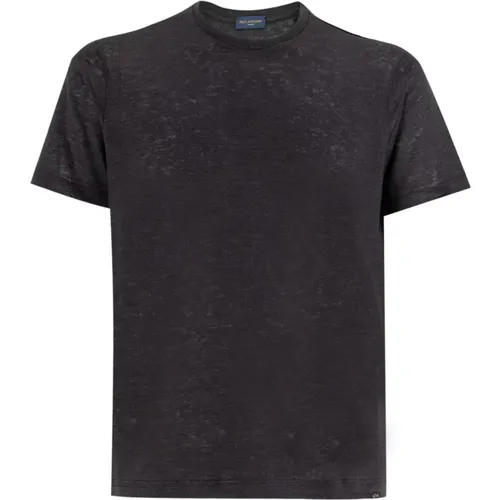 Linen Crewneck T-Shirt für Herren , Herren, Größe: M - PAUL & SHARK - Modalova
