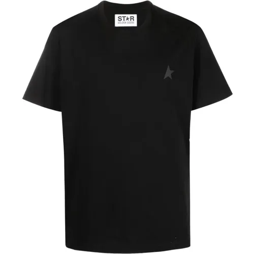 Star-Print Cotton T-Shirt , male, Sizes: XL - Golden Goose - Modalova