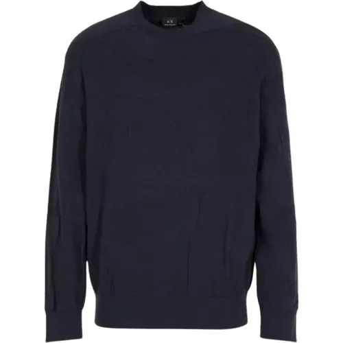 Round-Neck Strickwaren , Herren, Größe: XS - Armani Exchange - Modalova