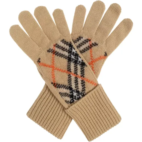 Cashmere Gloves , unisex, Sizes: M/L - Burberry - Modalova