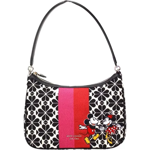 Disney Small Spade Flower Jacquard Canvas Shoulder Bag , female, Sizes: ONE SIZE - Kate Spade - Modalova