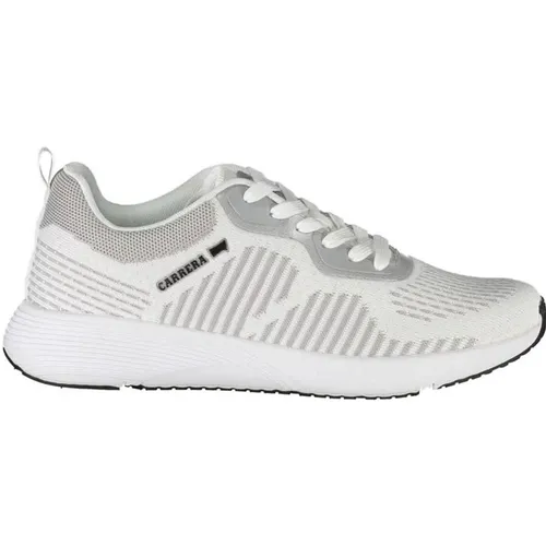 Weiße Polyester-Sneaker mit Kontrastdetails , Herren, Größe: 41 EU - Carrera - Modalova