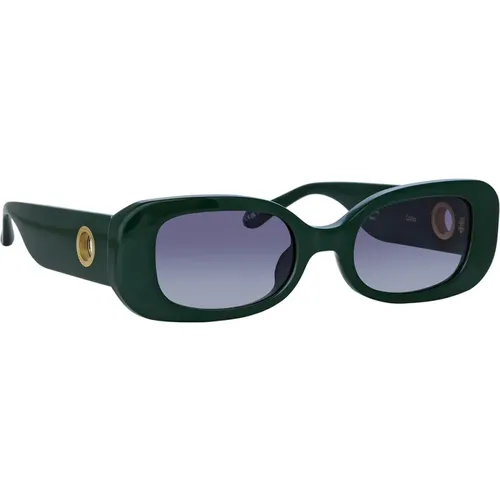 Handgefertigte Sonnenbrille aus recyceltem Acetat mit ZEISS-Gläsern - Linda Farrow - Modalova