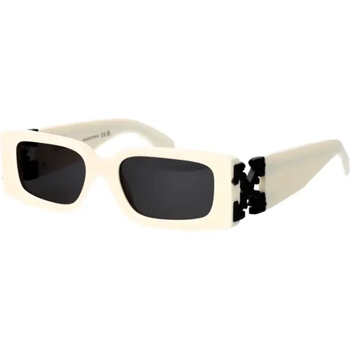 Off , Roma Sunglasses for Stylish Sun Protection , unisex, Sizes: 52 MM - Off White - Modalova