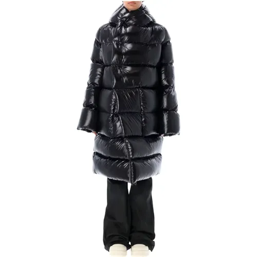 Schwarze Steppjacke mit Kapuze - Rick Owens - Modalova