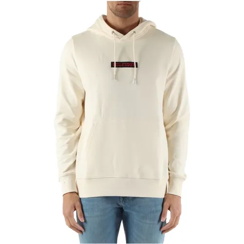 Hooded Cotton Sweatshirt , male, Sizes: 2XL, M, L, XL, S - Tommy Hilfiger - Modalova