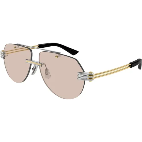 Silver Gold/ Sunglasses Bv1342S , unisex, Sizes: 59 MM - Bottega Veneta - Modalova