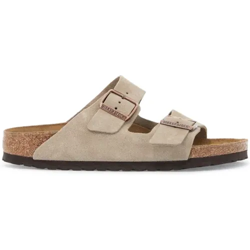 Wildleder Doppelriemen Slides , Herren, Größe: 40 EU - Birkenstock - Modalova