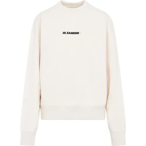 Cotton Sweatshirt in Dune Color , female, Sizes: XS, M, S - Jil Sander - Modalova