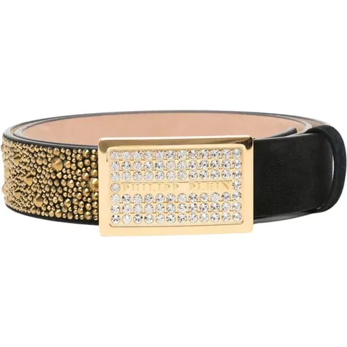 Stylish Leather Belt , female, Sizes: 80 CM, 90 CM, 75 CM - Philipp Plein - Modalova