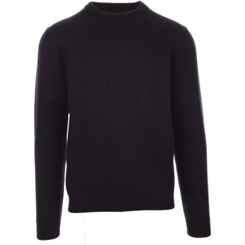 Dark Merino Wool Sweater , male, Sizes: XL - Roberto Collina - Modalova