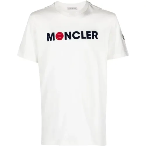 Tennis-inspiriertes Baumwoll-T-Shirt - Moncler - Modalova