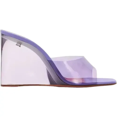 Transparent wedge sandals Lupita Lilac , female, Sizes: 4 1/2 UK, 3 1/2 UK, 7 UK, 6 UK - Amina Muaddi - Modalova