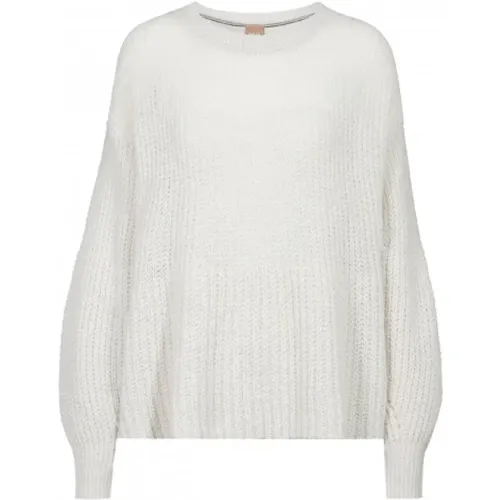 Cosy Round-Neck Knitwear Sweater , female, Sizes: L - Hugo Boss - Modalova