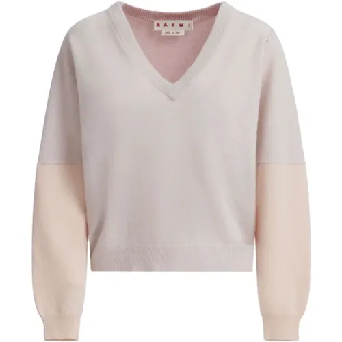 Stylish V-Neck Sweater , female, Sizes: S, M - Marni - Modalova