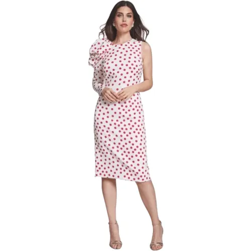 Asymmetric Polka Dot Dress - Size 40 , female, Sizes: L, XL, 2XL - Moskada - Modalova