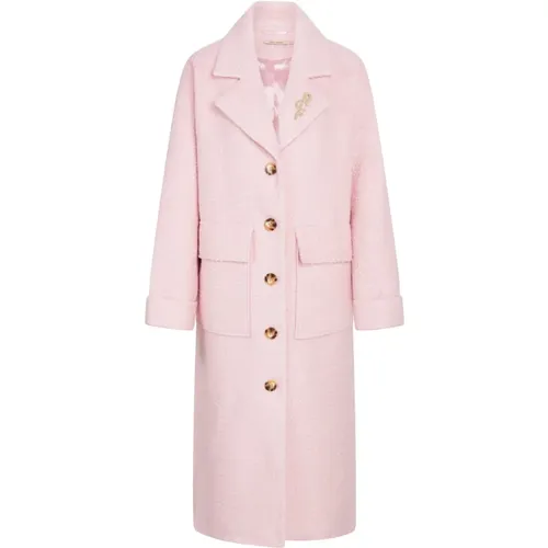 Elegant Rosewater Coat, Wool Blend , female, Sizes: XS, S - RUE de Femme - Modalova