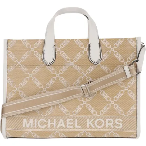 Straw Bag with Logo Details , female, Sizes: ONE SIZE - Michael Kors - Modalova