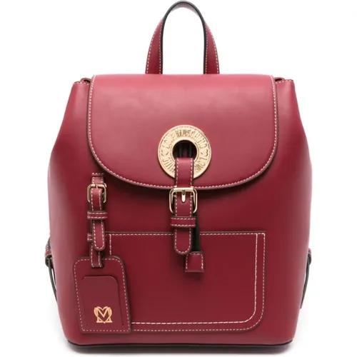 Bordeaux Roter Rucksack aus Kunstleder - Love Moschino - Modalova