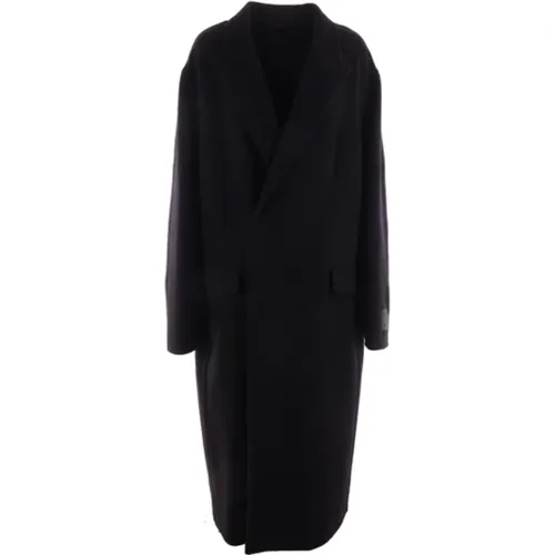 Wool and Cashmere Coat with Notched Lapels , male, Sizes: L - Givenchy - Modalova