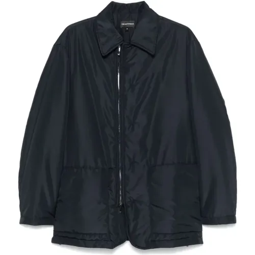 Rain Jacket with Zip Fastening , male, Sizes: 2XL, M, XL, L - Emporio Armani - Modalova