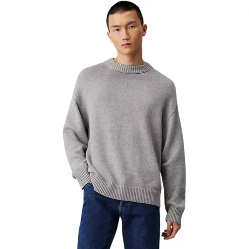 Herren Baumwolle Woll Rundhals Pullover - Calvin Klein Jeans - Modalova