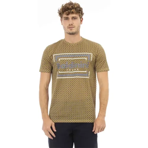 Einfaches Graues Baumwoll-T-Shirt , Herren, Größe: L - Baldinini - Modalova