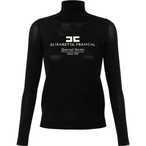 Stylish Knit Top , female, Sizes: L, 2XL, S, XL, M, XS - Elisabetta Franchi - Modalova