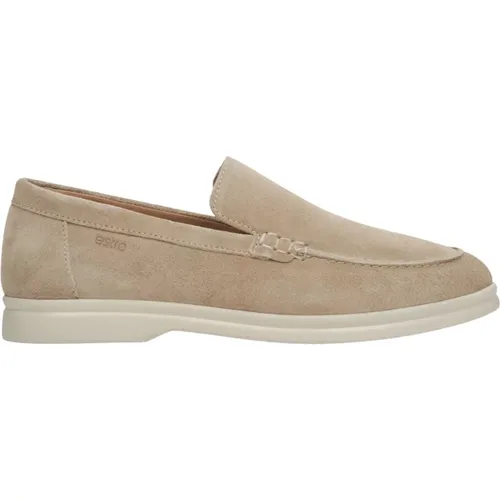 Damen Sand Natürliche Velours Loafers Er00113365 - Estro - Modalova