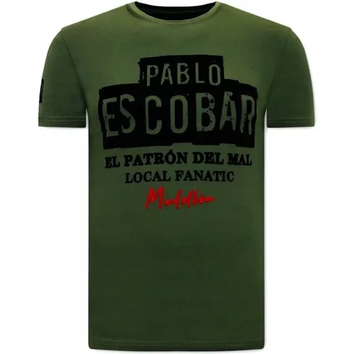 Pablo Escobar T-Shirt Herren , Herren, Größe: XL - Local Fanatic - Modalova