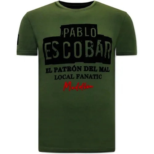 Pablo Escobar T-Shirt Herren , Herren, Größe: S - Local Fanatic - Modalova