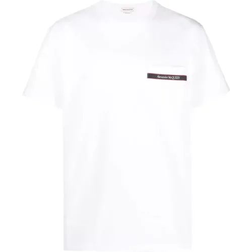 Pocket Logo Cotton T-Shirt , male, Sizes: S, XS - alexander mcqueen - Modalova