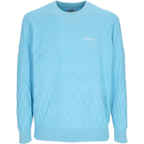 Sky Crewneck Sweater Lightweight Cotton , male, Sizes: XL, L, M - Obey - Modalova