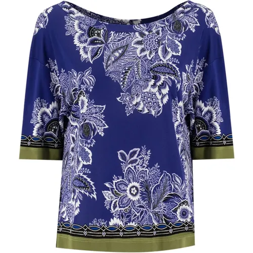 Printed Jersey Blouse with Contrasting Motif , female, Sizes: 2XS, S, M - ETRO - Modalova