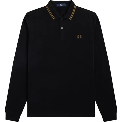 Long Sleeve Regular Fit Polo Shirt , male, Sizes: L - Fred Perry - Modalova