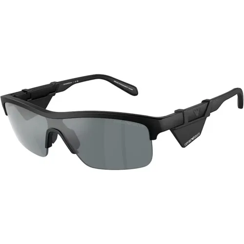 Mirror Grey Sunglasses , male, Sizes: 35 MM - Emporio Armani - Modalova