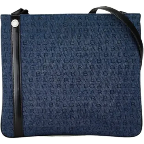 Pre-owned Denim schultertasche , Damen, Größe: ONE Size - Bvlgari Vintage - Modalova