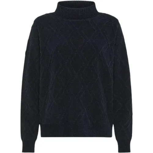 Geprägter Chenille Rollkragenpullover , Damen, Größe: S - RRD - Modalova