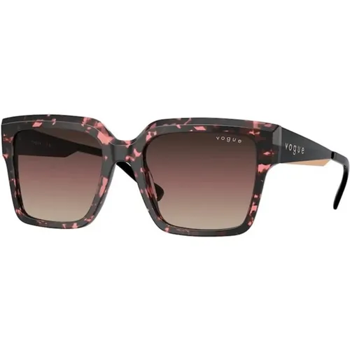 Red Gradient Brown Purple Black Sunglasses , unisex, Sizes: 54 MM - Vogue - Modalova