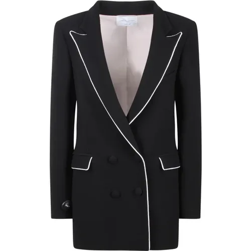 Double-Breasted Velvet Blazer , female, Sizes: M - Hebe Studio - Modalova