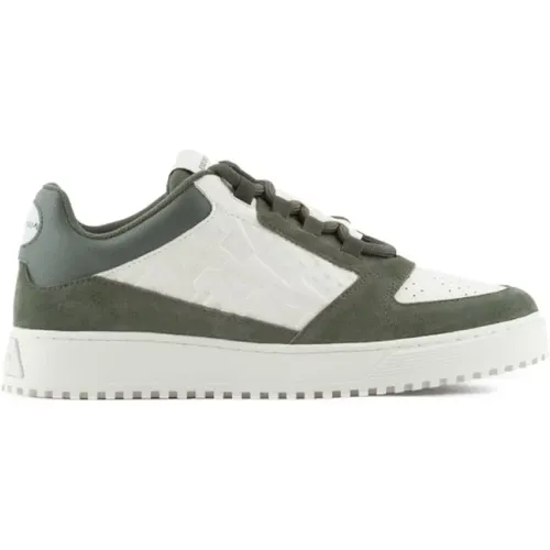 Logo-Debossed Panelled Sneakers , male, Sizes: 10 UK - Emporio Armani - Modalova