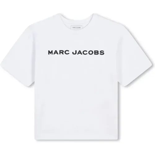 Weiße Baumwoll-Logo-Print-T-Shirt - Marc Jacobs - Modalova